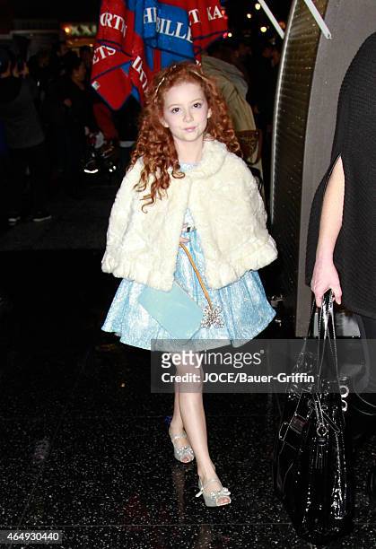 Francesca Capaldi is seen in Hollywood on March 01, 2015 in Los Angeles, California.
