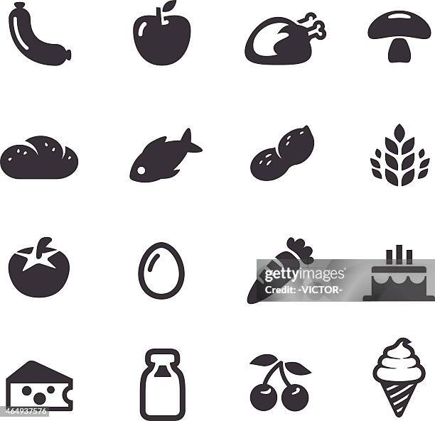 food-icons-acme series - cooked sausage stock-grafiken, -clipart, -cartoons und -symbole