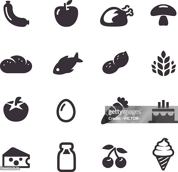 food icons - acme series - whole wheat stock illustrations