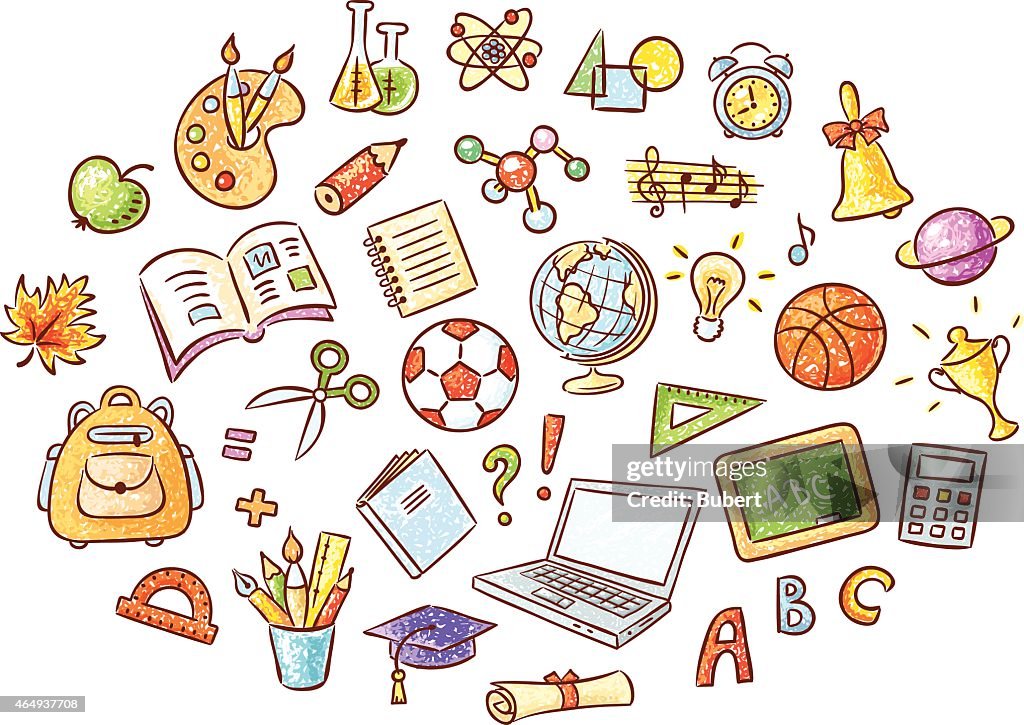 Conjunto De Dibujos Animados De La Escuela Cosas Ilustración de stock - Getty Images Conjunto De Dibujos Animados De La Escuela Cosas Ilustración de stock - Getty Images