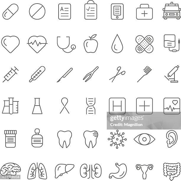 medical icons - surgeon stock illustrations