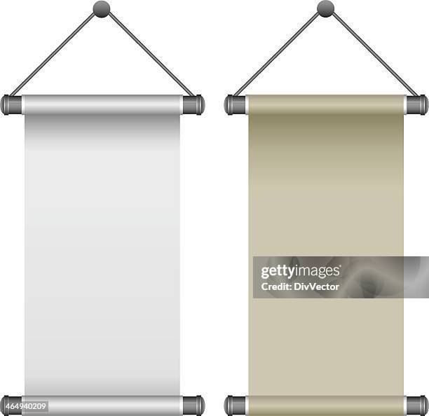 rollup paper - roll up banner stock illustrations