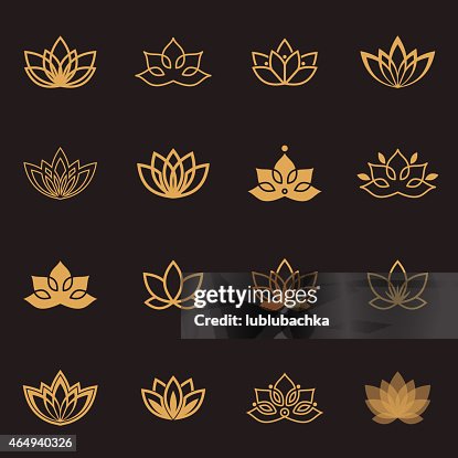 Lotus Label Vector Lotus Labels For Wellness Industry High-Res Vector Graphic ...