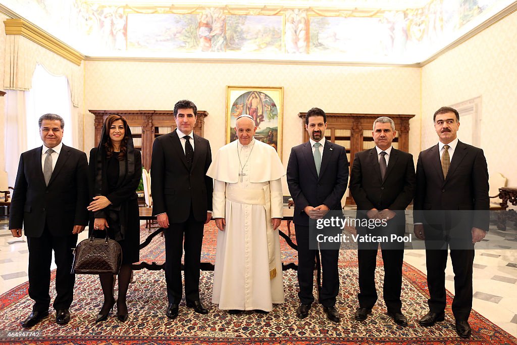 Pope Francis Meets Prime Minister of Regional Government of Iraqi Kurdistan Nechirvan Idris Barzani