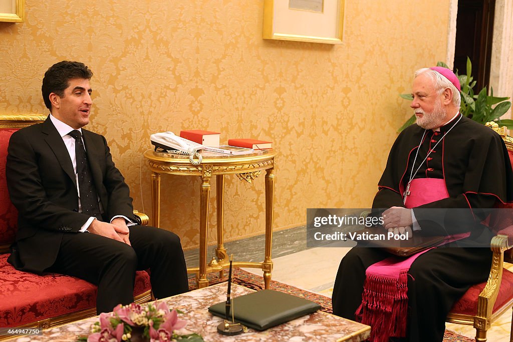 Pope Francis Meets Prime Minister of Regional Government of Iraqi Kurdistan Nechirvan Idris Barzani
