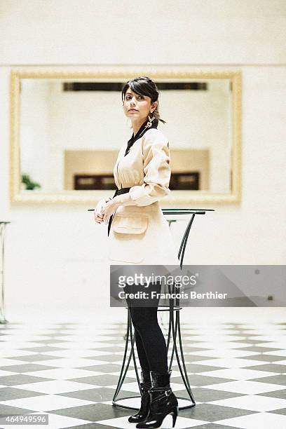 Actress Alessandra Mastronardi is photographed for Self Assignment on February 10, 2015 in Berlin, Germany. Mandatory credits: total look Louis...