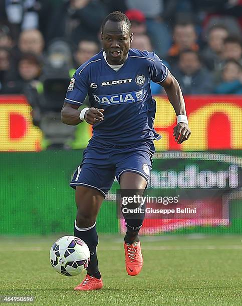 Emmanuel Agyemang Badu of Udinese in action during the Serie A match between AC Cesena and Udinese Calcio at Dino Manuzzi Stadium on March 1, 2015 in...
