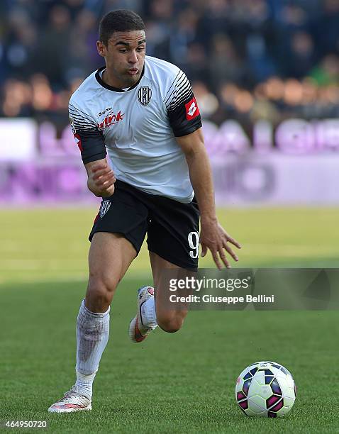 Gregoire Defrel of Cesena in action during the Serie A match between AC Cesena and Udinese Calcio at Dino Manuzzi Stadium on March 1, 2015 in Cesena,...