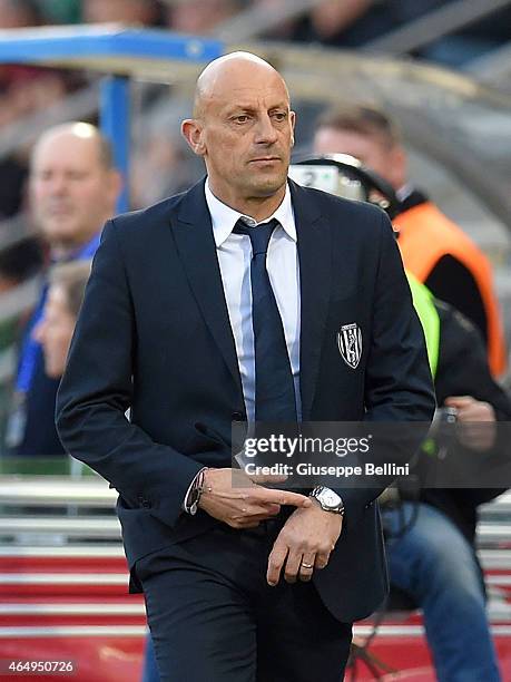 Domenico Di Carlo head coach of Cesena during the Serie A match between AC Cesena and Udinese Calcio at Dino Manuzzi Stadium on March 1, 2015 in...