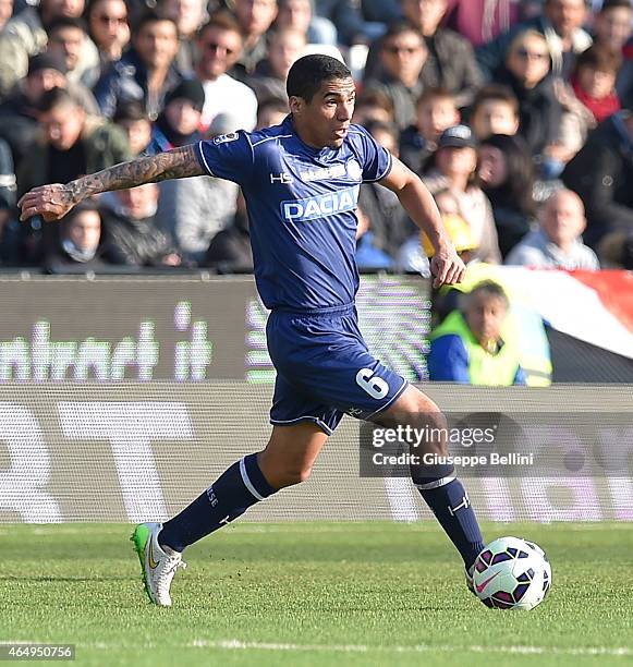 Allan of Udinese in action during the Serie A match between AC Cesena and Udinese Calcio at Dino Manuzzi Stadium on March 1, 2015 in Cesena, Italy.