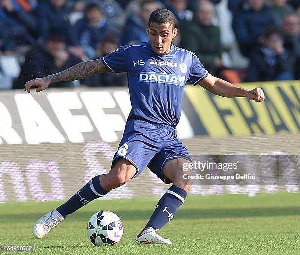 Allan of Udinese in action during the Serie A match between AC Cesena and Udinese Calcio at Dino Manuzzi Stadium on March 1, 2015 in Cesena, Italy.