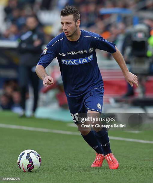 Giovanni Pasquale of Udinese in action during the Serie A match between AC Cesena and Udinese Calcio at Dino Manuzzi Stadium on March 1, 2015 in...