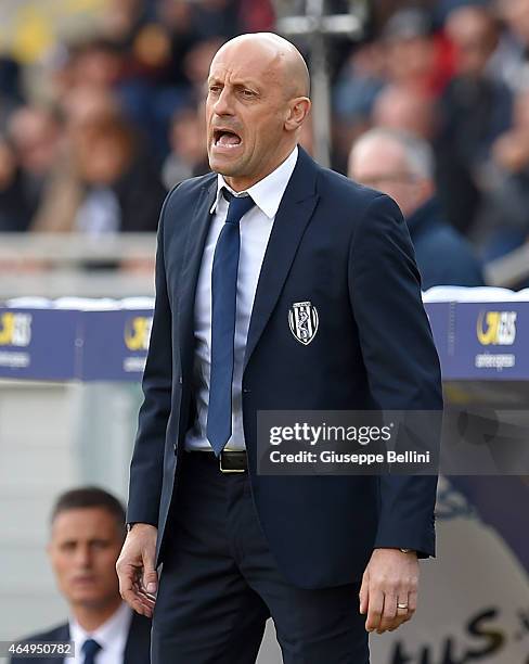 Domenico Di Carlo head coach of Cesena during the Serie A match between AC Cesena and Udinese Calcio at Dino Manuzzi Stadium on March 1, 2015 in...