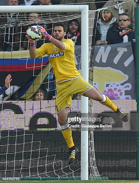 Orestis Karnezis of Udinese in action during the Serie A match between AC Cesena and Udinese Calcio at Dino Manuzzi Stadium on March 1, 2015 in...