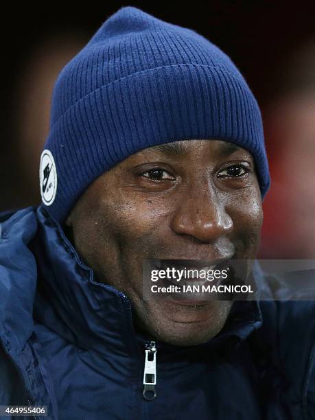 Queens Park Rangers' English caretaker manager Chris Ramsey is pictured during the English Premier League football match between Sunderland and...