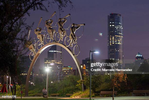 View of Bicentennial Park on February 23, 2015 in Santiago de Chile, Chile. Santiago will be one of the eight host cities of the next Copa America...