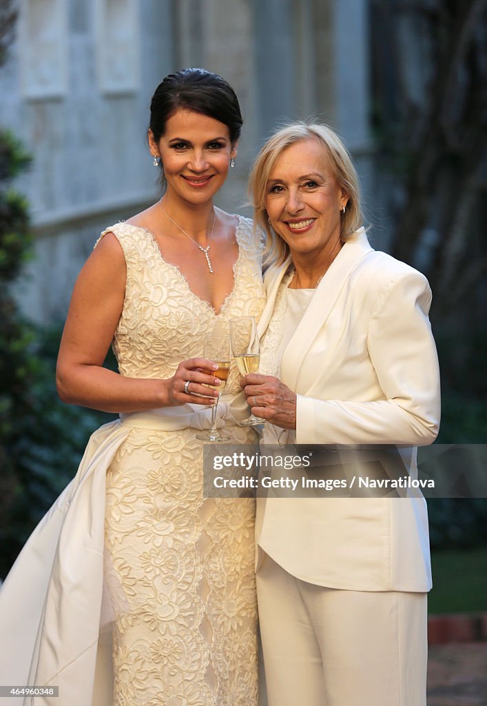 Martina Navratilova and Julie Lemigova Wedding Reception