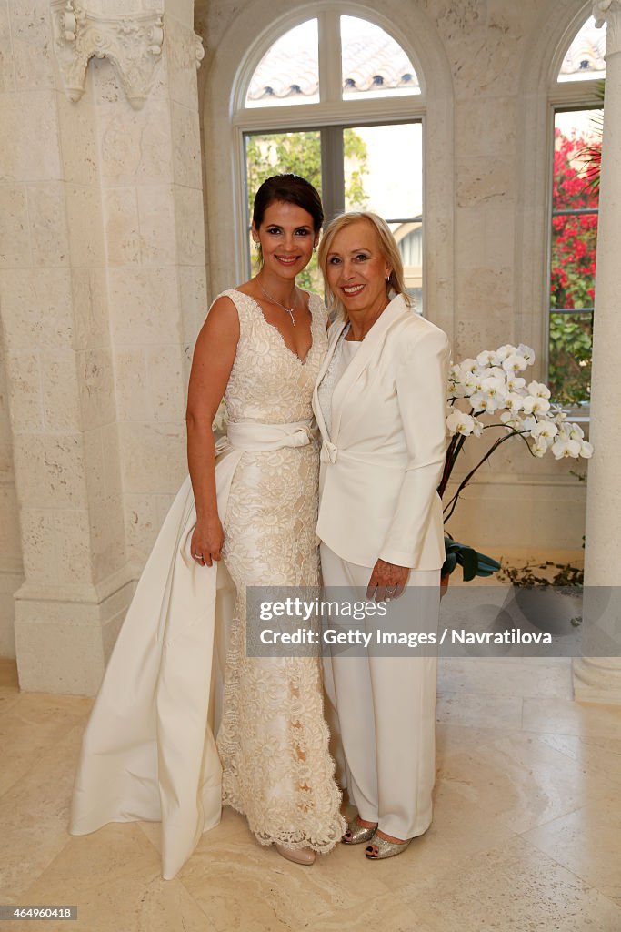 Julie Lemigova And Martina Navratilova Pose At The Martina News julie-lemigova-and-martina-navratilova-pose-at-the-martina-news