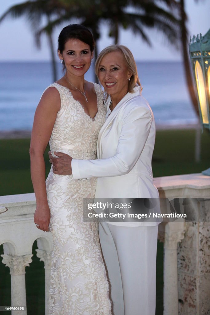 Martina Navratilova and Julie Lemigova Wedding Reception
