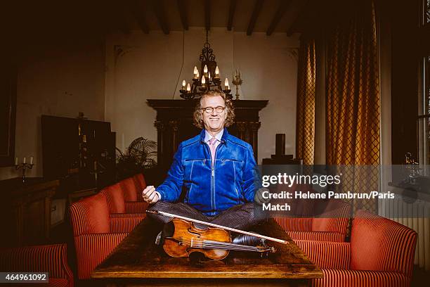 Violinist Andre Rieu is photographed for Paris Match on January 27, 2015 in Maastricht, Netherlands.