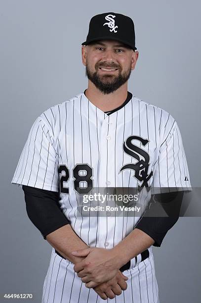 Jesse Crain of the Chicago White Sox poses during Photo Day on Saturday, February 28, 2015 at Camelback Ranch in Glendale, Arizona.