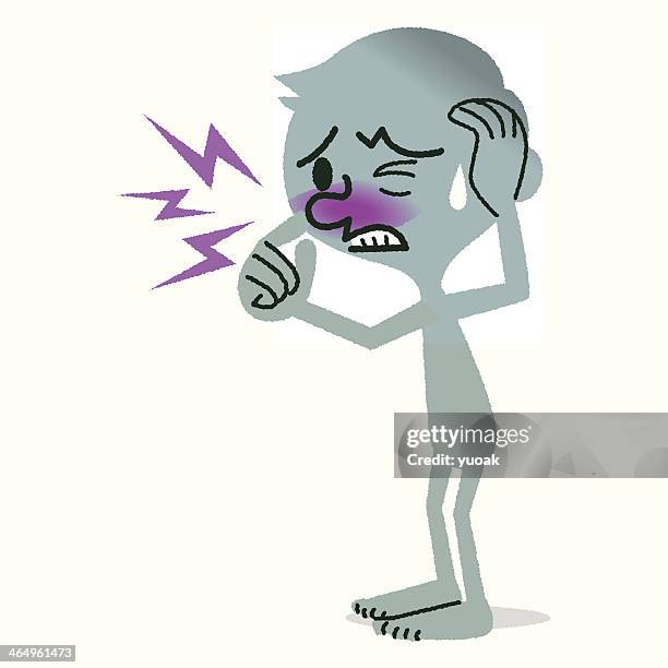 nose pain - chiropractor stock illustrations