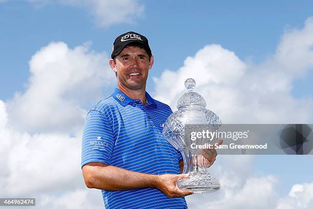 Padraig Harrington of Ireland poses with the trophy after winning The Honda Classic at PGA National Resort & Spa - Champion Course on March 2, 2015...