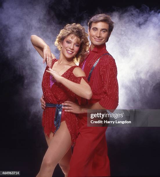 Ice Skaters Randy Gardner and Tai Babilonia pose for a portrait in 1980 in Los Angeles, California.