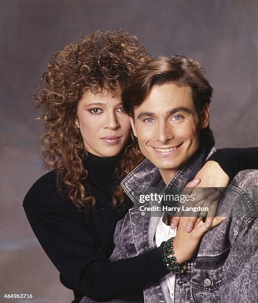 Ice Skaters Randy Gardner and Tai Babilonia pose for a portrait in 1980 in Los Angeles, California.