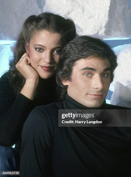 Ice Skaters Randy Gardner and Tai Babilonia pose for a portrait in 1980 in Los Angeles, California.