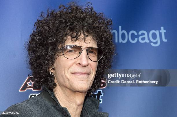 Personality Howard Stern attends Season 10 Red Carpet Event for "America's Got Talent" at New Jersey Performing Arts Center on March 2, 2015 in...