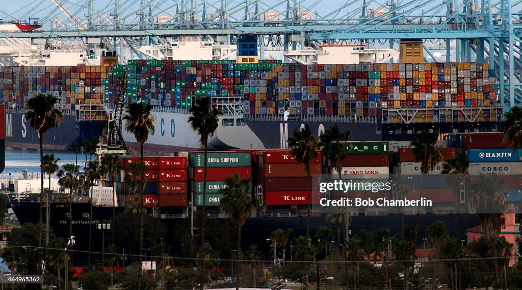 Container Ships Clog Port
