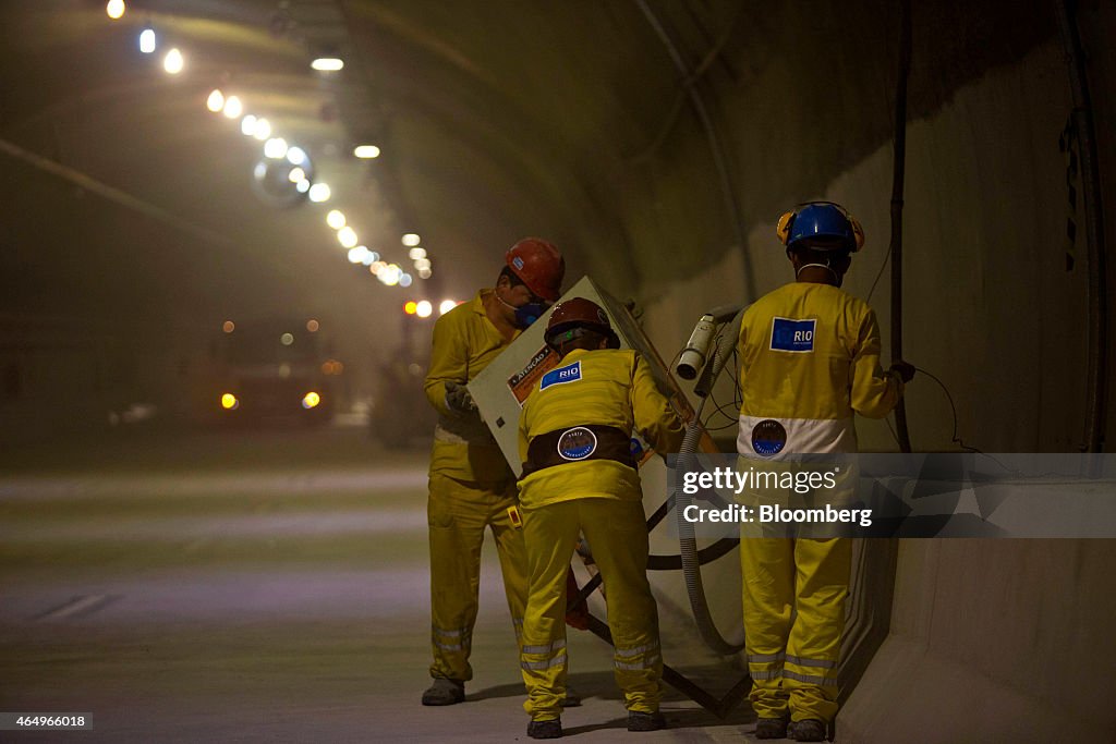 Operations Inside The Underground Rio 450 Tunnel Ahead Of Opening