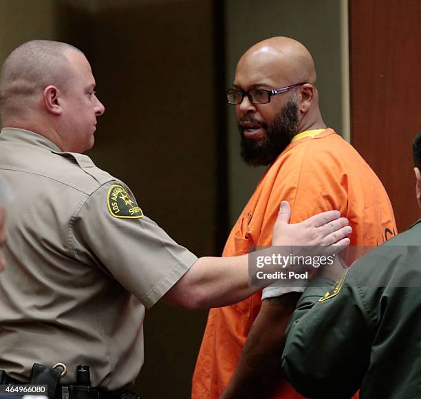 Marion "Suge" Knight attends court at the Criminal Courts Building on March 2, 2015 in Los Angeles, California. The hearing was scheduled to...