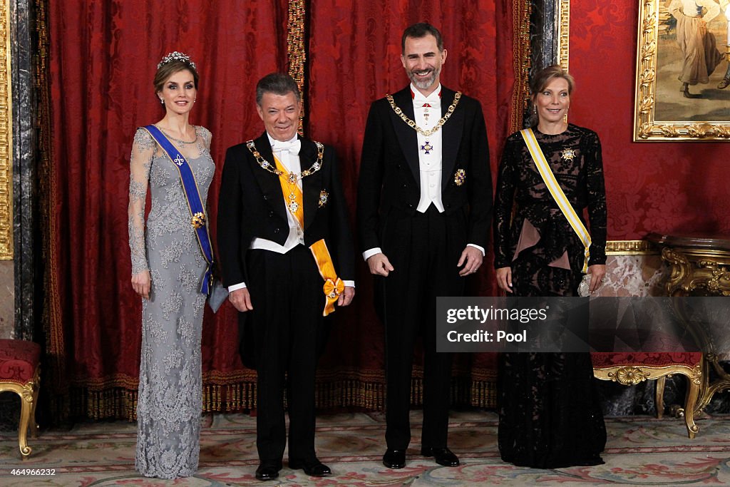 Spanish Royals Host a Dinner for The Colombian President