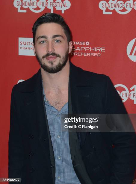 Actor David Flannery attends the premiere of 'Rudderless' at the Eccles Center Theatre during the 2014 Sundance Film Festival on January 24, 2014 in...