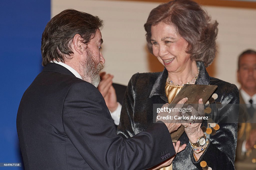 Queen Sofia Attends 'Painting and Sculpture' Awards in Madrid