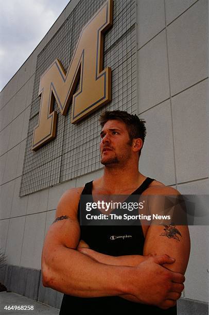 Justin Smith of the Missouri Tigers poses for a photo on March 14, 2001.