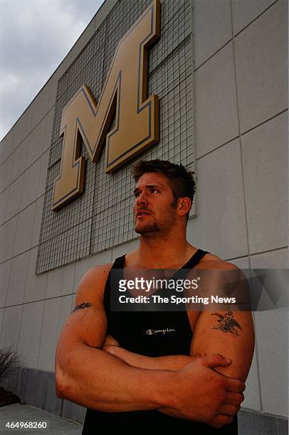 Justin Smith of the Missouri Tigers poses for a photo on March 14, 2001.