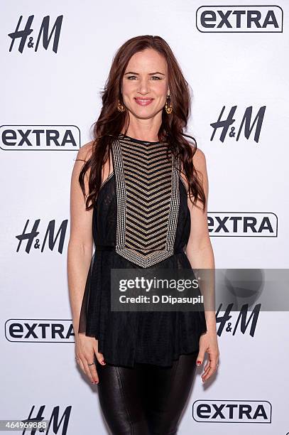 Juliette Lewis visits "Extra" at their New York studios at H&M in Times Square on March 2, 2015 in New York City.