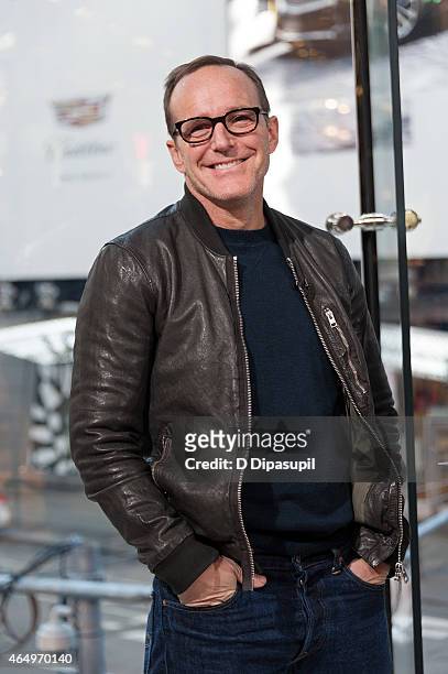 Clark Gregg visits "Extra" at their New York studios at H&M in Times Square on March 2, 2015 in New York City.