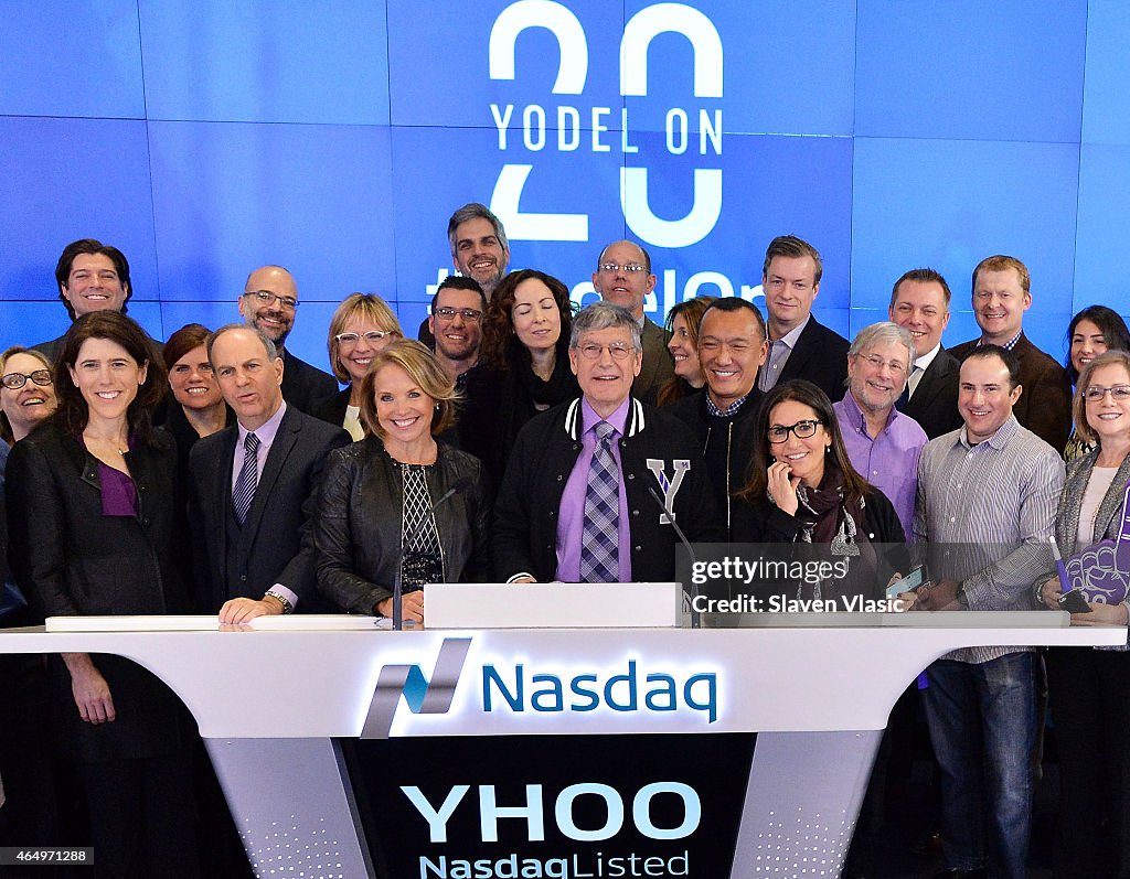 Yahoo! Inc. Celebrates 20 Years & Rings The Nasdaq Stock Market Opening Bell