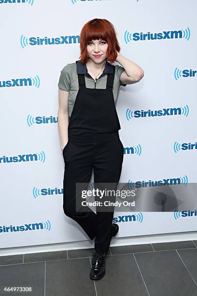 Singer Carly Rae Jepsen visits the SiriusXM Studios on March 2, 2015 in New York City.