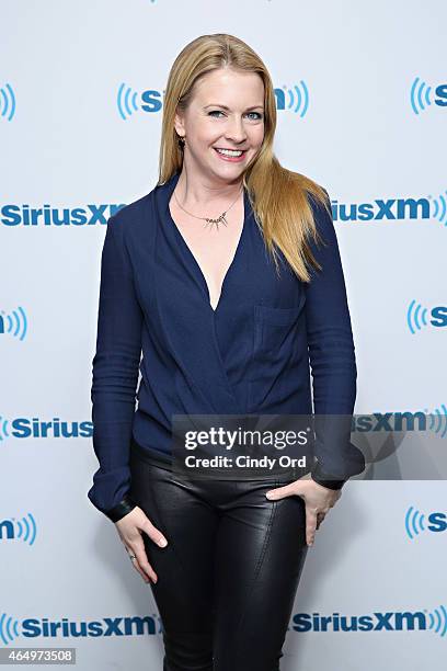 Actress Melissa Joan Hart visits the SiriusXM Studios on March 2, 2015 in New York City.