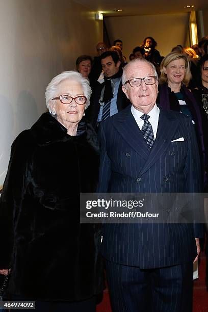 Their Majesties the KingAlbert II of Belgium and Queen Paola of Belgium attend the 'Talking to the Trees - Retour a La Vie' movie screening at Cinema...