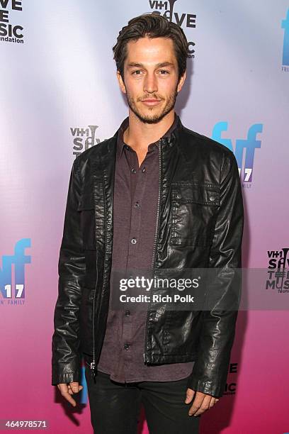 Actor Bobby Campo arrives at the Friends 'N' Family 17th Annual Pre-GRAMMY Party at Park Plaza Hotel on January 24, 2014 in Los Angeles, California.