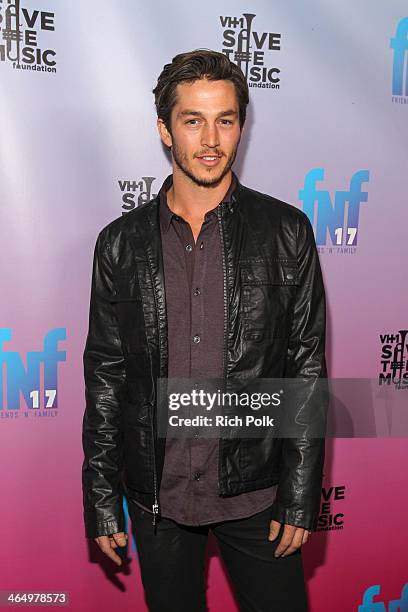 Actor Bobby Campo arrives at the Friends 'N' Family 17th Annual Pre-GRAMMY Party at Park Plaza Hotel on January 24, 2014 in Los Angeles, California.