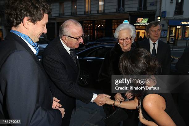 Guidi Freddi, King Albert II of Belgium, Queeen Paola Of Belgium and Ilaria Borrelli attend the "Talking to the Trees-Retour a la Vie" Paris...