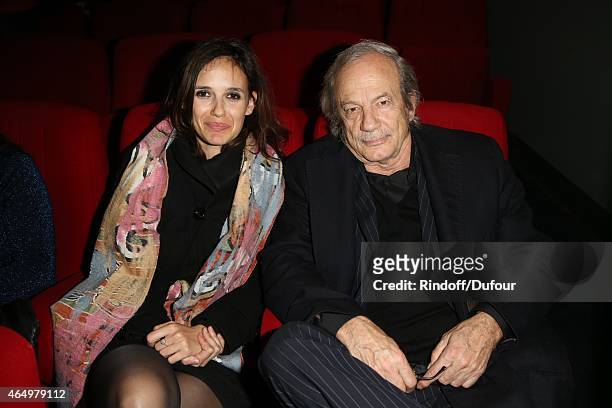 Emilie Chesnais and father Patrick Chesnais attend the "Talking to the Trees-Retour a la Vie" Paris screening at Cinema l'Arlequin on March 2, 2015...