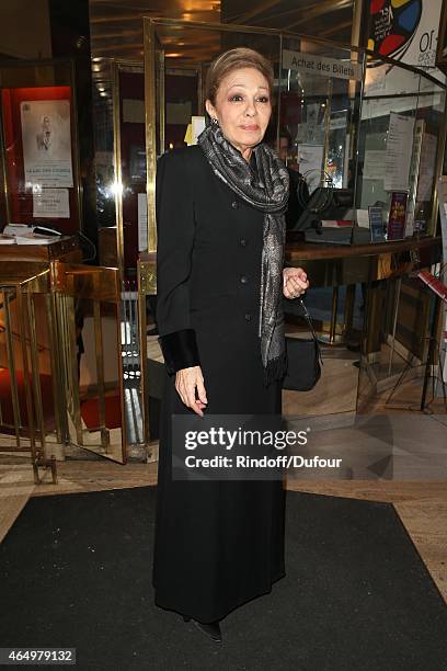 Farah Pahlavi attends the "Talking to the Trees-Retour a la Vie" Paris screening at Cinema l'Arlequin on March 2, 2015 in Paris, France.